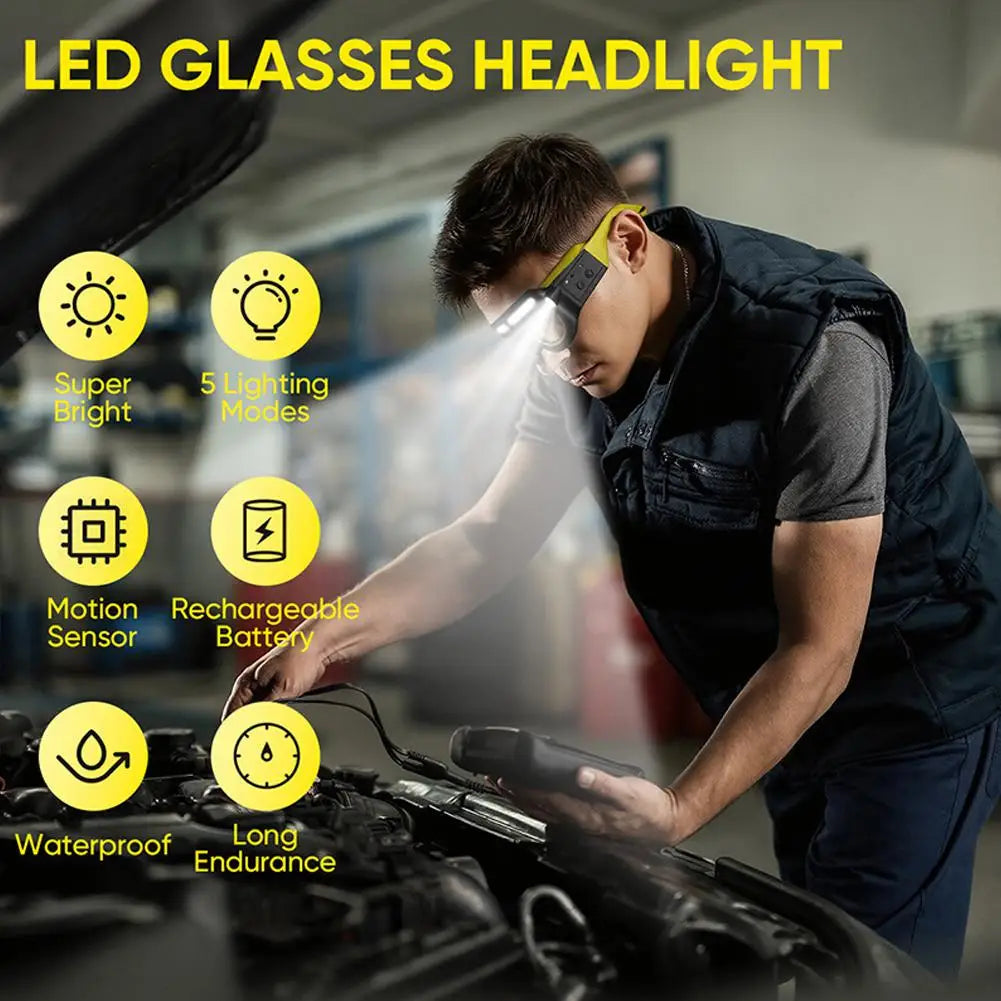 DREAMWEAVER - RECHARGEABLE LED HEADLAMP SAFETY GLASSES