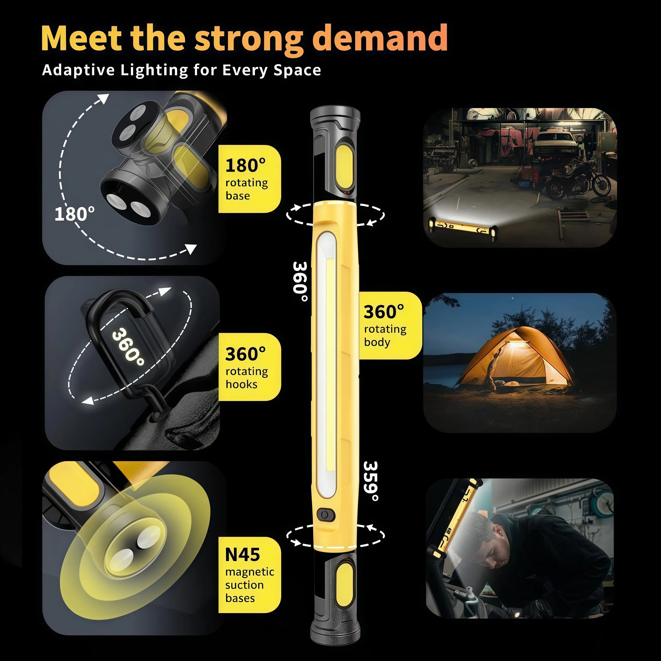 DREAMWEAVER - RECHARGEABLE SUPER BRIGHT MAGNETIC WORK LIGHT