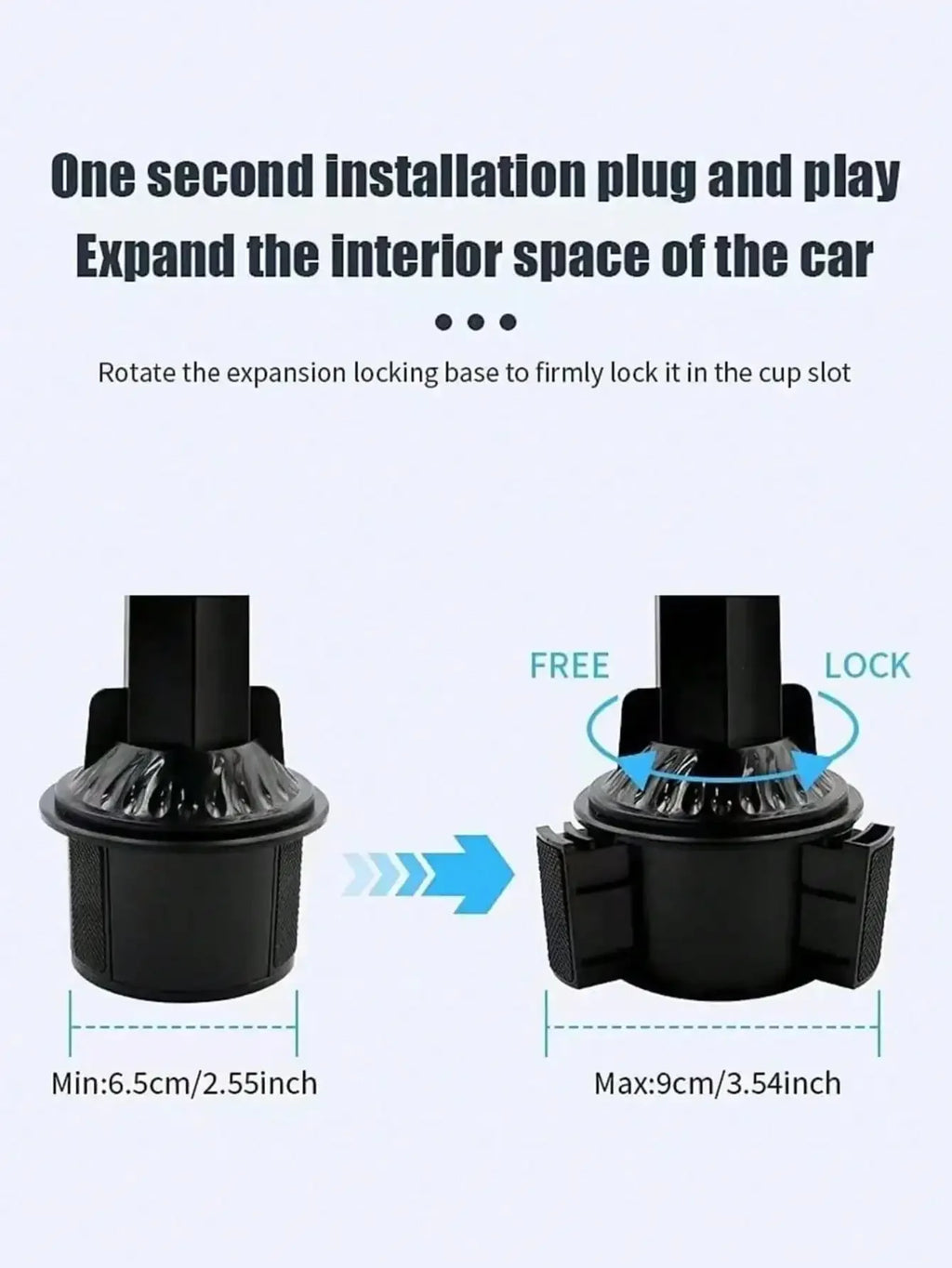 DREAMWEAVER - 3 in 1 360° DETACHABLE CAR CUP HOLDER & FOOD TABLE
