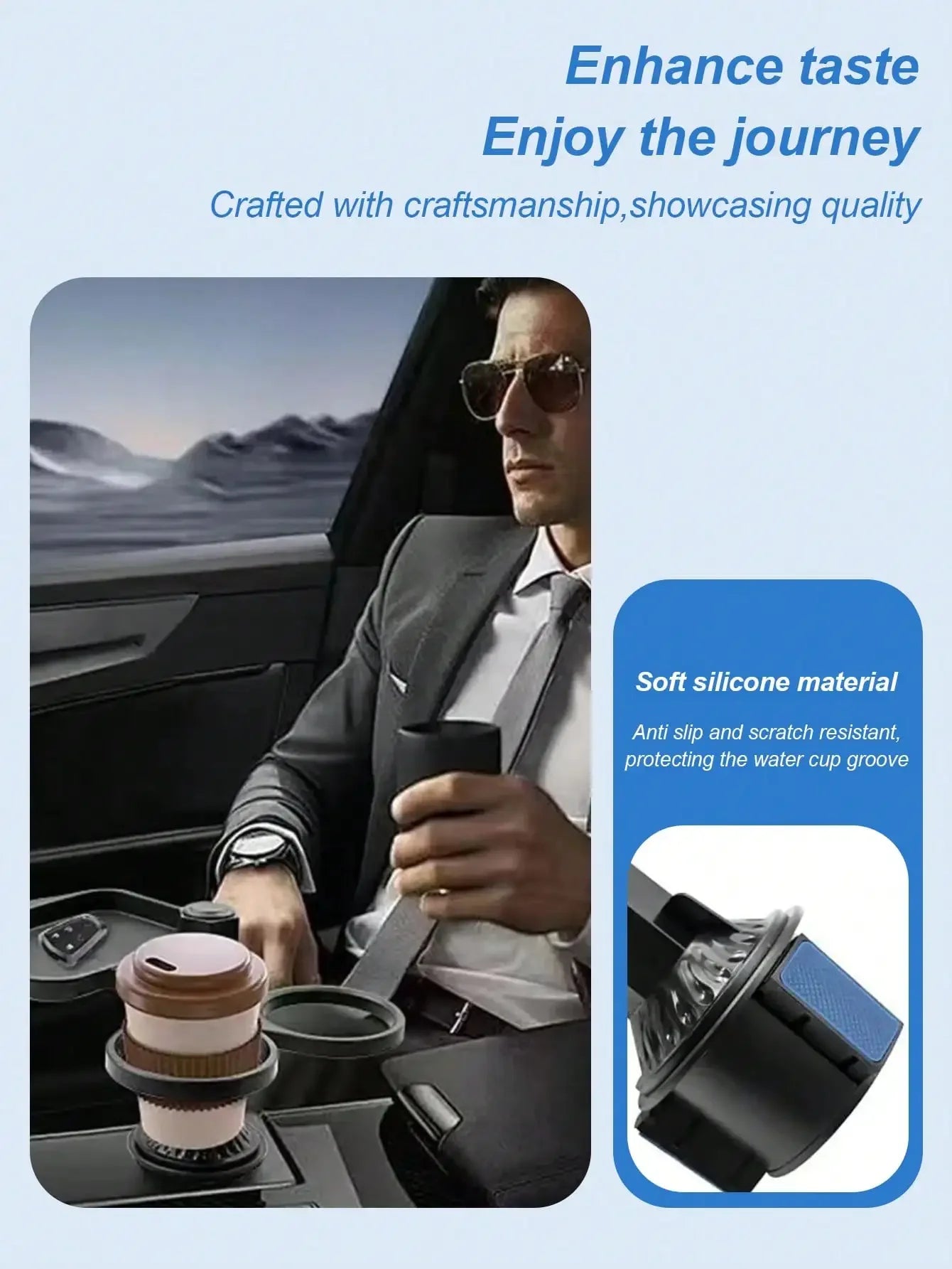DREAMWEAVER - 3 in 1 360° DETACHABLE CAR CUP HOLDER & FOOD TABLE