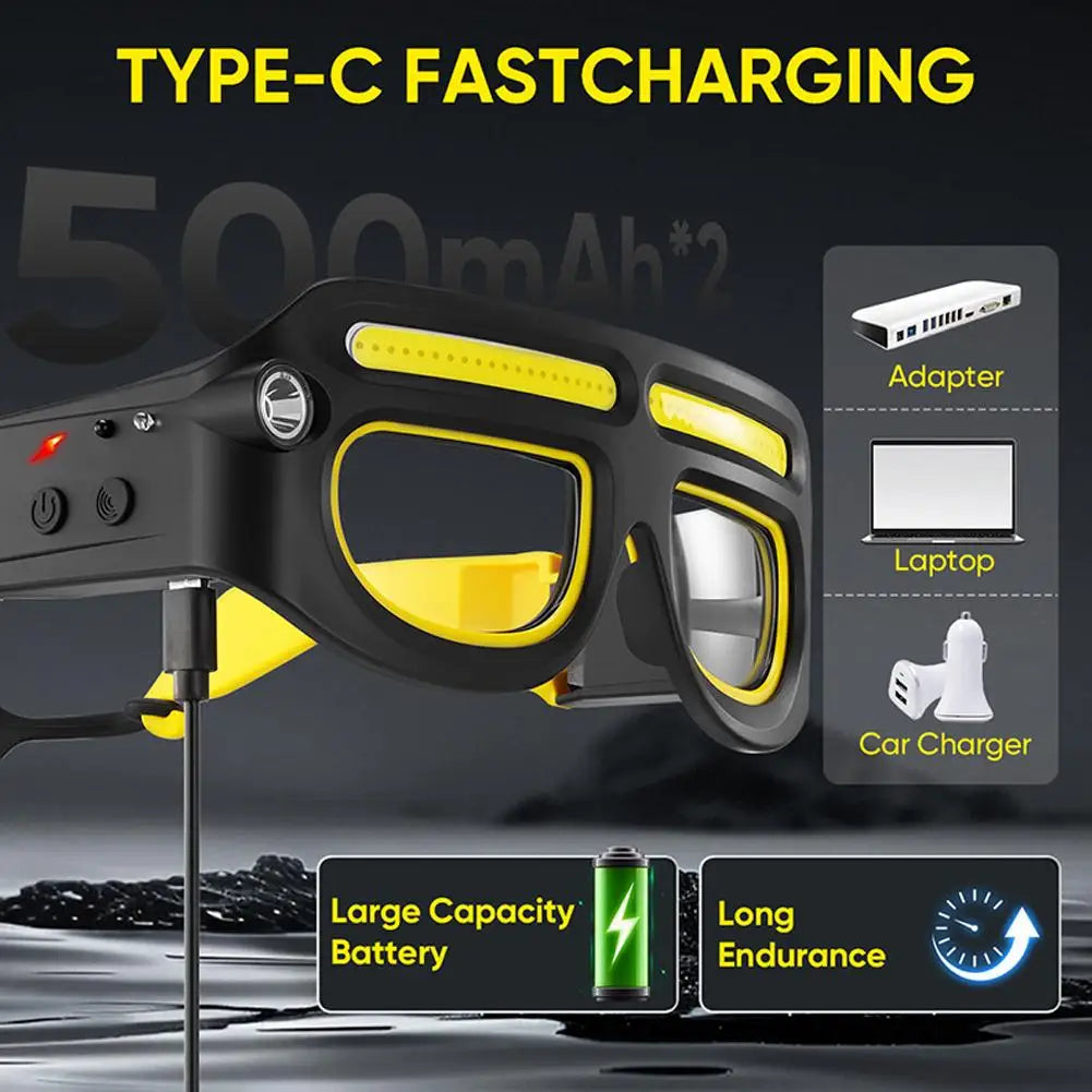 DREAMWEAVER - RECHARGEABLE LED HEADLAMP SAFETY GLASSES